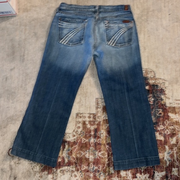 WOMENS 7 FOR ALL MANKIND FLARED CAPRIS SIZE 30 - Picture 2 of 8